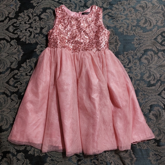 Girls Pink Sequin Formal Dress 5 - Picture 1 of 6